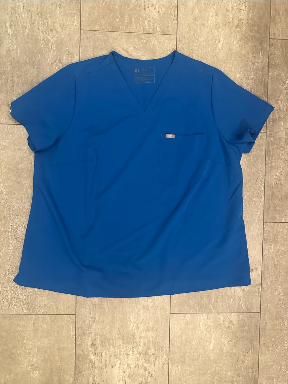 Figs Catarina Scrub Top Size 4XL Royal Blue EUC